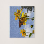 Papillon et puzzle tournesol (Vertical)