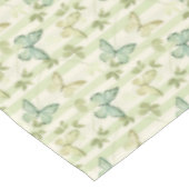 Papillon et rayures Vert Accueil Décor Nappe (Angle)