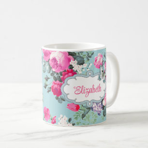 Papillon et Roses Vintages Mugs cadeaux Fête des M