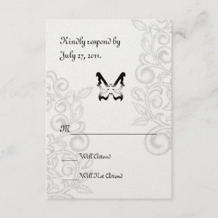Papillon et RSVP fleuri