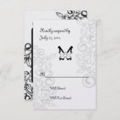 Papillon et RSVP fleuri (Devant / Derrière)