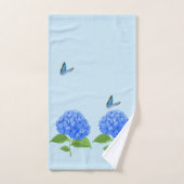 Papillon et serviette à main hydrangea (Serviette à main)