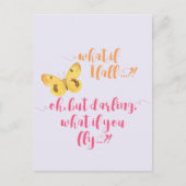 Papillon Et si je tombe ? - Carte postale inspiran (Devant)