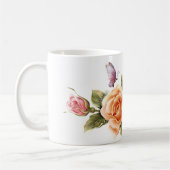 papillon et tasse de roses jolie - le papillon (Gauche)