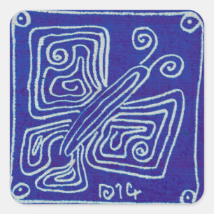 Papillon et tissu royaux de la vie, autocollant