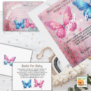 papillon été Genre Reveale Party Invitation