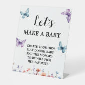 Papillon faisons un signe de jeu Baby shower bébé (Recto)