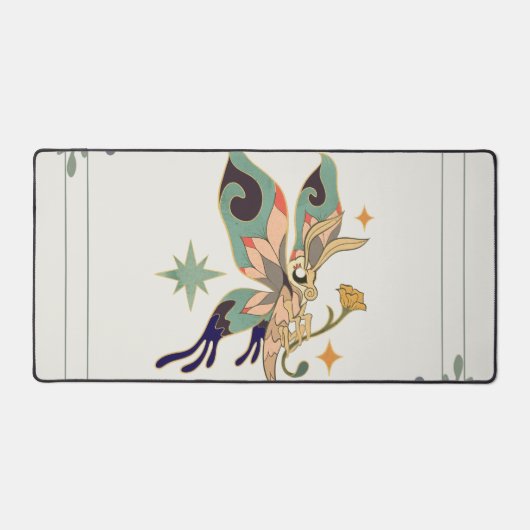 Papillon fée, Art Graphique Vert, Fae Inspiré (Recto)