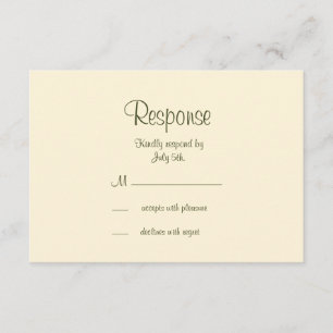 Papillon Filigree RSVP en vert olive