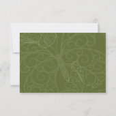 Papillon Filigree RSVP en vert olive (Dos)