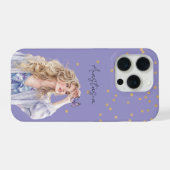 Papillon Fille Blonde Confettis Or Violet (Verso Horizontal)