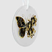 Papillon fleur d'or avec orchidée noire (devant)
