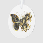 Papillon fleur d'or avec orchidée noire (devant)