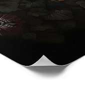 Papillon Fleur foncé, Impression murale de papillo (Coin)