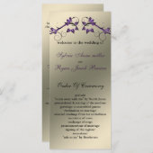papillon fleuri ivoire violet programme de mariage (Devant / Derrière)