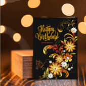 Papillon & Fleurs Carte d'anniversaire