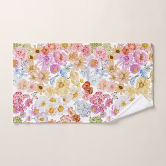 Papillon Floral Bloom d'Été (Serviette à main)
