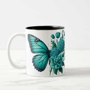 Papillon floral coloré mou Mug