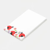 Papillon floral Cupcake Post-it Notes (Incliné)
