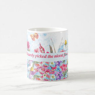 Papillon floral d'été Mug personnalisée