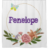 Papillon floral du rideau de douche (Devant)