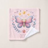 Papillon floral esthétique mignon (Gant de toilette)