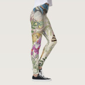 Papillon floral Legging d'oiseaux d'oiseau bleu (Droite)