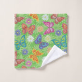 Papillon Floral naturel moderne de luxe (Gant de toilette)