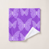 Papillon floral naturel moderne violet luxueux (Gant de toilette)