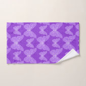 Papillon floral naturel moderne violet luxueux (Serviette à main)