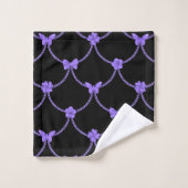 Papillon floral naturel moderne violet luxueux (Gant de toilette)