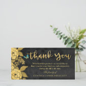 Papillon Floral Or & Merci noir Sympathie (Debout devant)