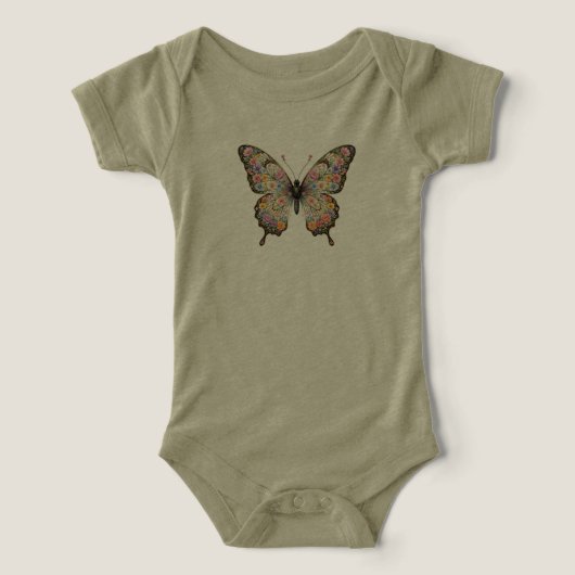 Papillon Floral Orné (Design Recto)