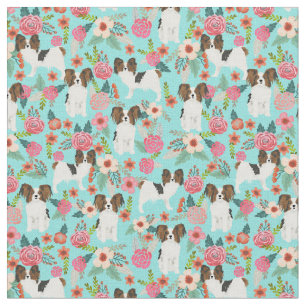 papillon florals munt hond stof