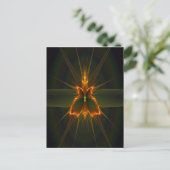 Papillon fractal sur carte postale Arrière - plan (Debout devant)