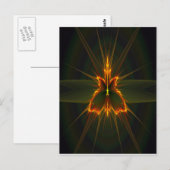 Papillon fractal sur carte postale Arrière - plan (Devant / Derrière)
