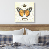 Papillon français vintage toile étirée (Insitu(Chambre))