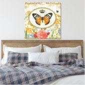 Papillon français vintage toile étirée (Insitu(Chambre))