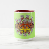 papillon fritillaire sur mug de 15 oz (Centre)