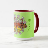 papillon fritillaire sur mug de 15 oz (Devant droit)