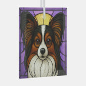 Papillon "Glas in lood" Glas Ornament (Voorkant Rechts)