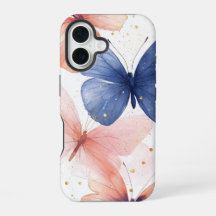 Papillon Glow" – Waterverf vlinder telefoonhoesje