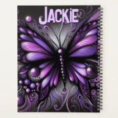 Papillon gothique blanc Personnalisé (Dos)