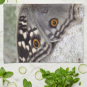 Papillon gris - Serviette de thé de cuisine (Plié)