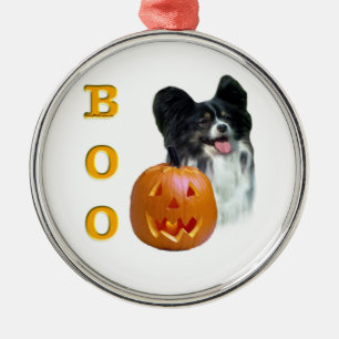 Papillon Halloween BOO Metalen Ornament