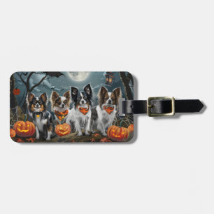 Papillon Halloween Griezelig Bagagelabel