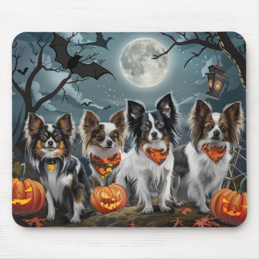 Papillon Halloween Spooky Muismat (Voorkant)
