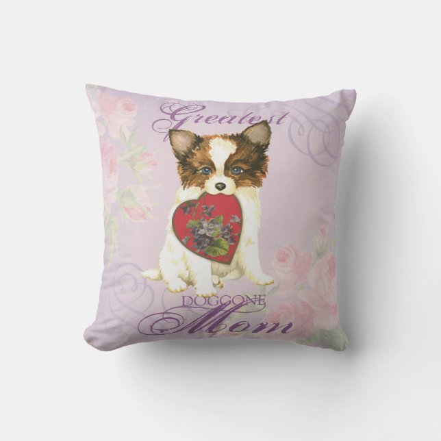 Papillon Heart mama Kussen (Voorkant)