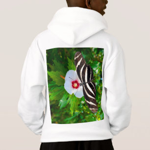 Papillon Heliconius charitonius sur un T-Shirt Rou