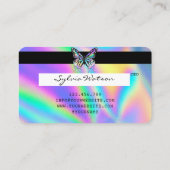 Papillon Holographe Style moderne de carte de créd (Dos)